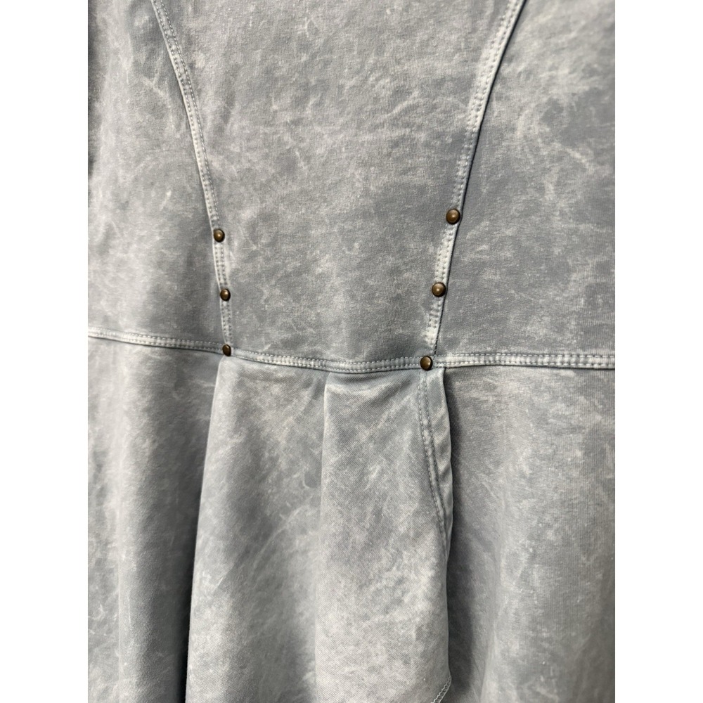 Testimony Los Angeles Cardigan Sweatshirt Gray Acid Wash French Terry Size XS - Picture 5 of 7